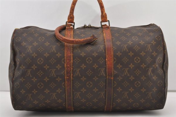 Authentic Louis Vuitton Monogram Keepall 50 Travel Boston Bag M41426 Junk 2367J Online now