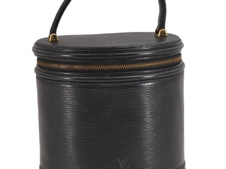 Authentic Louis Vuitton Epi Cannes Cosmetic Hand Bag Black M48032 Junk 2277J For Sale