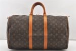 Authentic Louis Vuitton Monogram Keepall 45 Travel Boston Bag M41428 LV 2585J For Cheap