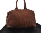 Authentic YVES SAINT LAURENT Easy Boston Bag Leather 208314 Brown 8018I Discount