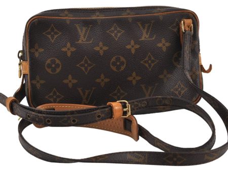 Auth Louis Vuitton Monogram Marly Bandouliere Shoulder Cross Bag M51828 LV 1051J For Cheap