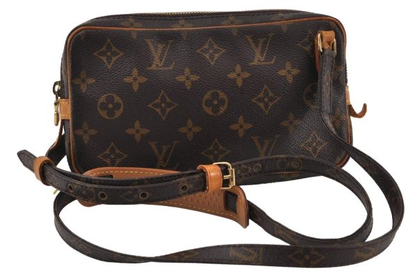 Auth Louis Vuitton Monogram Marly Bandouliere Shoulder Cross Bag M51828 LV 1051J For Cheap