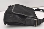 Authentic PRADA Nylon Tessuto Leather Shoulder Cross Body Bag Black 2443J For Discount