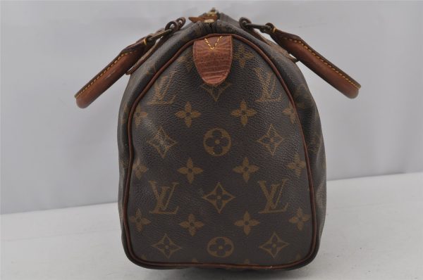 Authentic Louis Vuitton Monogram Speedy 25 Boston Hand Bag M41528 LV 2490J Sale