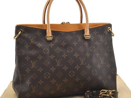 Authentic Louis Vuitton Monogram Pallas 2Way Hand Bag Yellow M40929 LV 2222J Supply