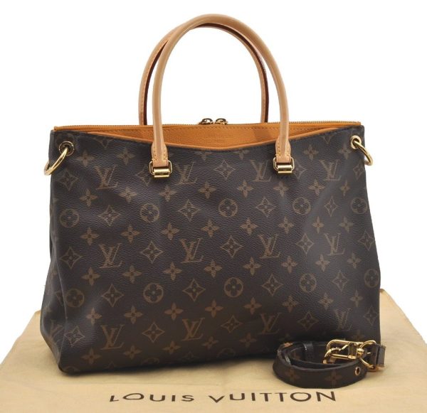 Authentic Louis Vuitton Monogram Pallas 2Way Hand Bag Yellow M40929 LV 2222J Supply