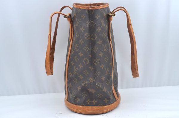 Authentic Louis Vuitton Monogram Bucket GM Shoulder Tote Bag M42236 Junk 9772I Online Sale