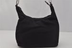 Authentic GUCCI Vintage Shoulder Hand Bag Purse Nylon Leather Black 1734J Cheap