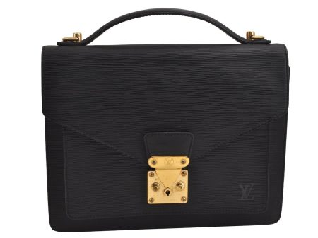 Authentic Louis Vuitton Epi Monceau 2Way Shoulder Hand Bag Black M52122 LV 1222J Discount