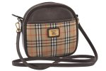 Authentic Burberrys Nova Check Shoulder Cross Bag Canvas Leather Beige 2599J Online now