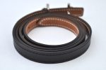 Authentic HERMES Gamma Leather Belt Size 80cm 31.5inches Black Brown 2204J Fashion