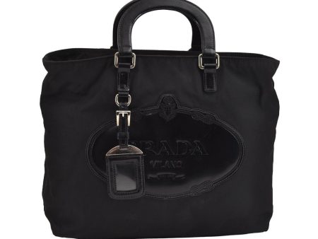 Authentic PRADA Nylon Tessuto Leather 2Way Shoulder Hand Bag Purse Black 2385J Online now