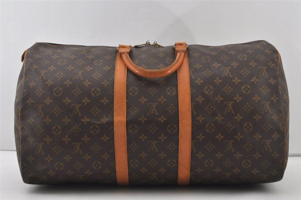 Authentic Louis Vuitton Monogram Keepall 55 Travel Boston Bag M41424 LV 1008J Cheap