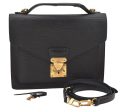 Authentic Louis Vuitton Epi Monceau 2Way Shoulder Hand Bag Black M52122 LV 9826I For Cheap