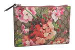 Authentic GUCCI GG Blooms Clutch Bag Pouch GG PVC Leather 410079 Brown 2089J Supply