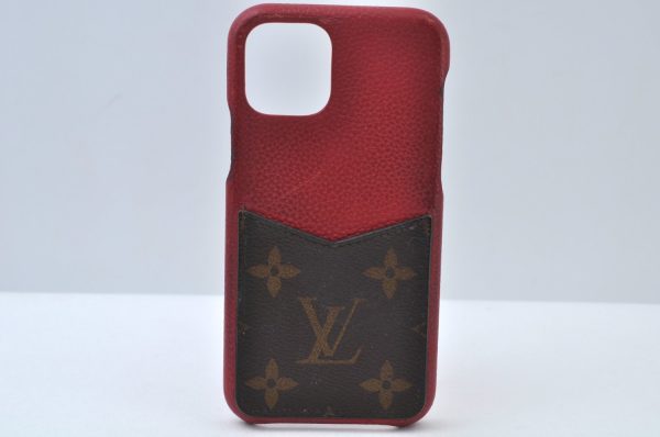 Authentic Louis Vuitton Monogram Bumper 11 Pro iPhone Case Red M69098 LV K6451 Discount