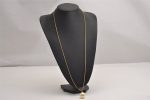 Authentic Christian Dior Imitation Pearl Gold Tone Chain Necklace Box 2314J Fashion