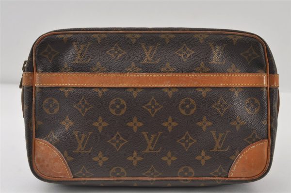 Authentic Louis Vuitton Monogram Compiegne 28 Clutch Hand Bag M51845 LV 0527J Fashion