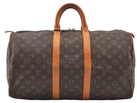 Authentic Louis Vuitton Monogram Keepall 45 Travel Boston Bag M41428 LV 2585J For Cheap