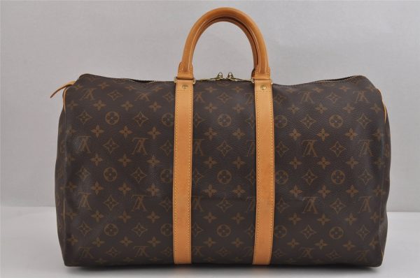 Authentic Louis Vuitton Monogram Keepall 45 Travel Boston Bag M41428 LV 2130J Fashion