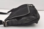 Authentic PRADA Nylon Tessuto Leather Shoulder Cross Body Bag Black 2443J For Discount