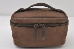 Authentic GUCCI Pouch Hand Bag Purse GG Canvas Leather 106646 Brown 1048J Online now