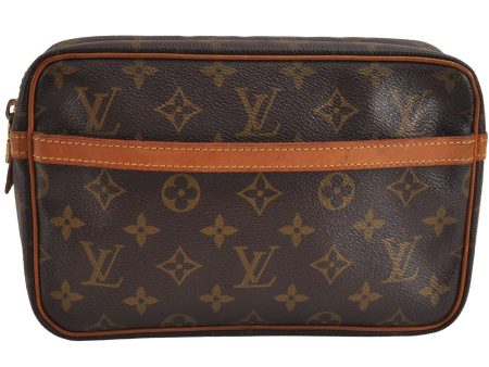 Authentic Louis Vuitton Monogram Compiegne 23 Clutch Hand Bag M51847 LV 2598J For Cheap