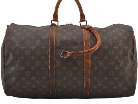 Authentic Louis Vuitton Monogram Keepall 50 Travel Boston Bag M41426 Junk 2367J Online now