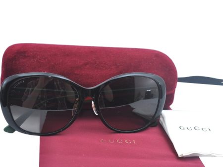 Auth GUCCI Web Sherry Line Interlocking Sunglasses Plastic GG0849SK Black 1268J Online Sale