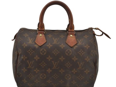 Authentic Louis Vuitton Monogram Speedy 25 Boston Hand Bag M41528 LV 2490J Sale