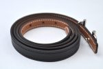 Authentic HERMES Gamma Leather Belt Size 80cm 31.5inches Black Brown 2204J Fashion