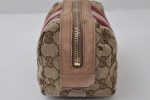 Authentic GUCCI Sherry Line Pouch Purse GG Canvas Leather 256636 Brown 9926I Discount