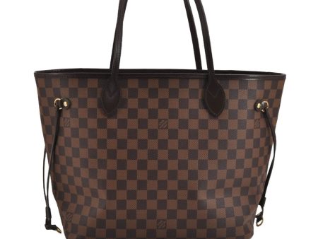 Authentic Louis Vuitton Damier Neverfull MM Shoulder Tote Bag N41358 LV 2086J For Sale