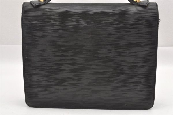 Authentic Louis Vuitton Epi Monceau 2Way Shoulder Hand Bag Black M52122 LV 9826I For Cheap