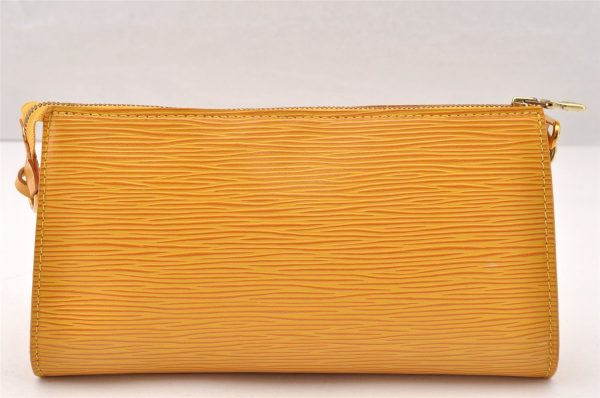 Authentic Louis Vuitton Epi Pochette Accessoires Pouch Yellow M52959 LV 8001I Sale