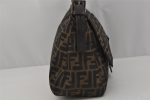 Authentic FENDI Zucca Mamma Baguette Shoulder Bag Canvas Leather Brown 0347J Supply