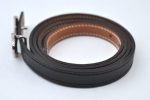 Authentic HERMES Gamma Leather Belt Size 80cm 31.5inches Black Brown 2204J Fashion