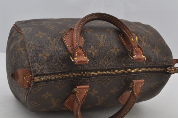 Authentic Louis Vuitton Monogram Speedy 25 Boston Hand Bag M41528 LV 2490J Sale