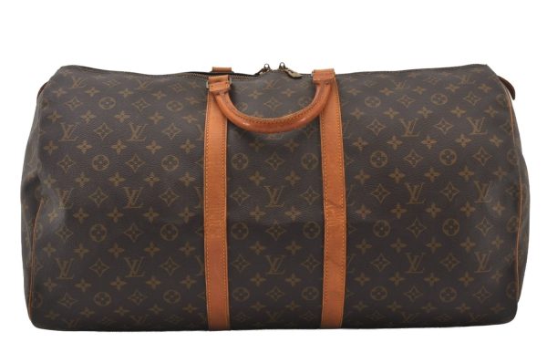 Authentic Louis Vuitton Monogram Keepall 55 Travel Boston Bag M41424 LV 1008J Cheap