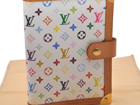 Louis Vuitton Monogram Multicolor Agenda PM Notebook Cover R20896 White 7118I on Sale