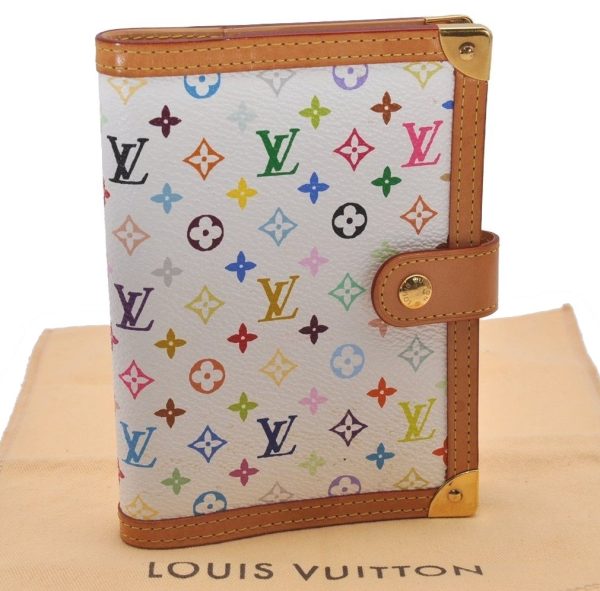 Louis Vuitton Monogram Multicolor Agenda PM Notebook Cover R20896 White 7118I on Sale