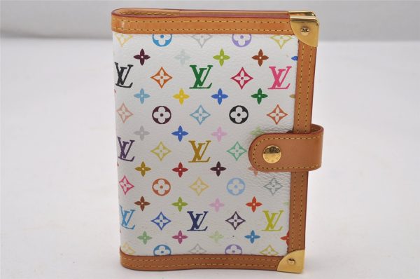 Louis Vuitton Monogram Multicolor Agenda PM Notebook Cover R20896 White 7118I on Sale