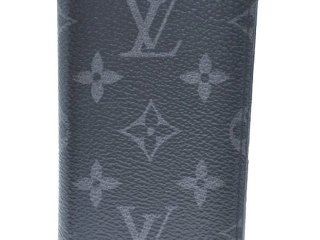 Authentic Louis Vuitton Monogram Eclipse Folio iPhone 7 8 Case M62640 LV K5578 Online now