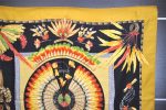 Authentic HERMES Carre 90 Scarf  BRAZIL  Silk Yellow 0649J on Sale