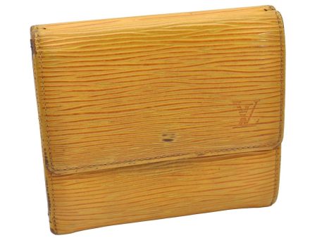 Louis Vuitton Epi Porte Monnaie Billets Cartes Credit Wallet M63489 Yellow 7784I Online Hot Sale