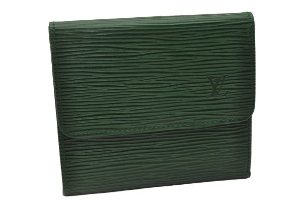 Louis Vuitton Epi Porte Monnaie Billets Cartes Credit Wallet M63484 Green 6723I Cheap