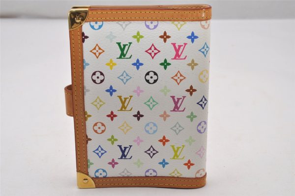 Louis Vuitton Monogram Multicolor Agenda PM Notebook Cover R20896 White 7118I on Sale