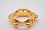 Authentic HERMES Scarf Ring Chaine d Ancre Chain Design Gold Tone 5761I Hot on Sale