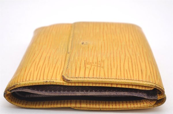 Louis Vuitton Epi Porte Monnaie Billets Cartes Credit Wallet M63489 Yellow 7784I Online Hot Sale