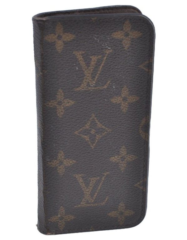 Authentic Louis Vuitton Monogram Folio Iphone 8 Case M61905 LV K5582 For Sale